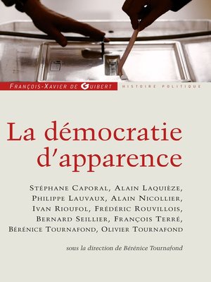 cover image of La démocratie d'apparence
